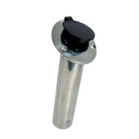 Medium Duty Flush Mount Rod Holder - Cast Stainless Steel With Cap 192549