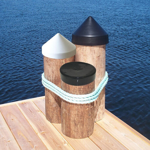 Dockedge Conical Piling Caps, Black (6 Sizes) DE91802F