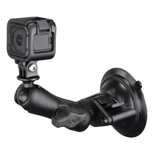 RAM Twist-Lock Suction Cup Mount with Universal Action Camera Adapter 109226