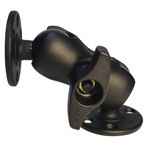 RAM D Ball Mounts to suit Transducer Poles Ram Mount D Ball Short Arm 2x Round Base 109341