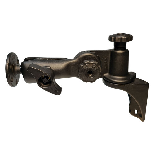 RAM Rachet Adjustable Mount with D Ball Round Base to suit Transducer Poles Ram Mount Swing Arm Ratchet Vert Base D Rnd 109354