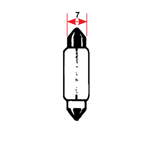 Festoon Bulb - SV7.8 12v 5W 29mm Clear 124031