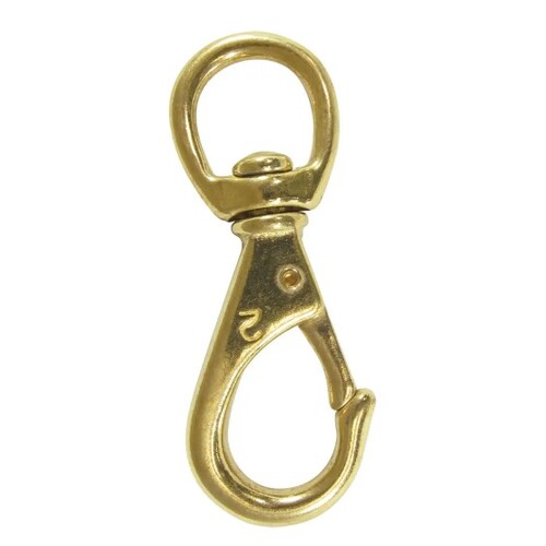 Swivel & Fixed Eye Snap Hooks - Brass Swivel 164204