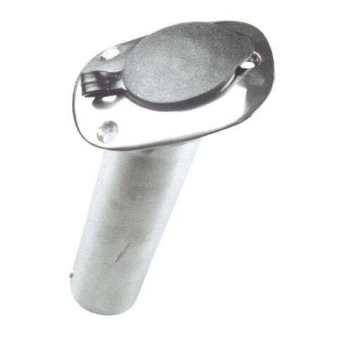 Flush Mount Rod Holder - Cast Stainless Steel With Cap 192543