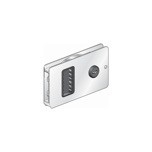 SouthCoÂ® Flush Sliding or Bi-fold Door Locks Clear anodised aluminium 193092