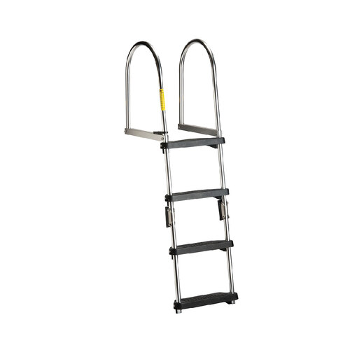 Garelick EEz-InÂ® Premium Folding Pontoon Transom Boarding Ladder 194281