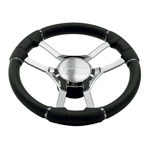 Gussi® Italia Steering Wheel - Malera Three Spoke Gussi Steering Wheel Malera Polished 271240