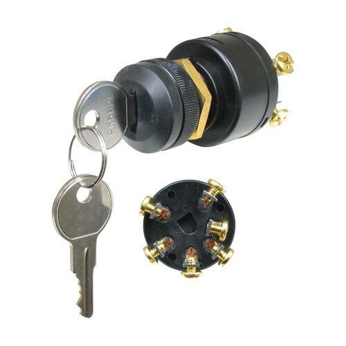 Sierra Marine Ignition Switch - Short Shaft 6 Terminals SMP39730